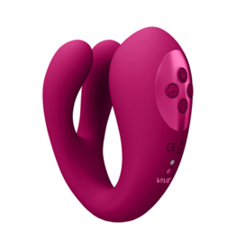 VIVE by Shots Yoko - Triple Action Vibrator Dual Prongs met Clitorale Pulsatiegolf