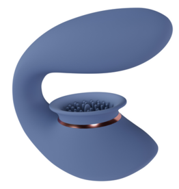 Innovation by Shots Twitch 3 - Oplaadbare Vibrator en Suction - Blauw/Grijs