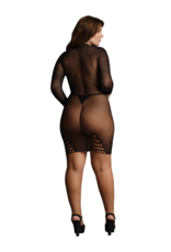 Le Désir by Shots Langemouw Fishnet Jurk - Plus Size