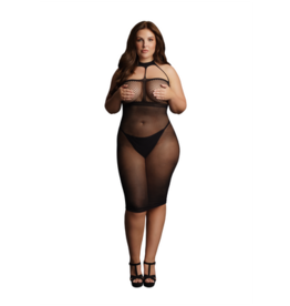 Le Désir by Shots Hoge Hals Jurk - Plus Size