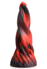 XR Brands Hell Kiss Twisted Tongues Silicone Dildo - Rood