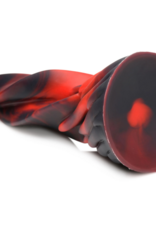 XR Brands Hell Kiss Twisted Tongues Silicone Dildo - Rood