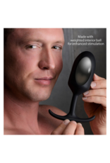 XR Brands Premium Silicone Weighted Anal Plug - Extra Groot