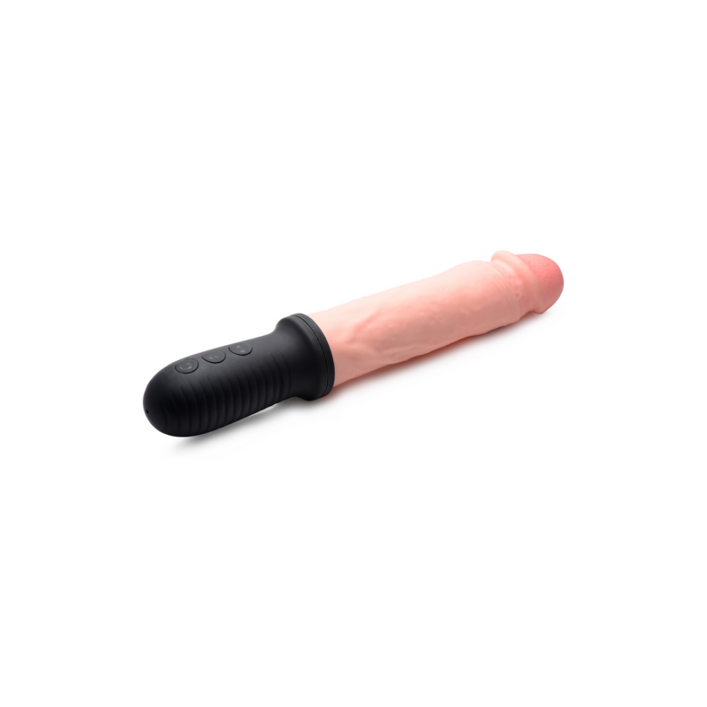 XR Brands Auto Pounder - Vibrerende en Duwende Dildo met Handvat