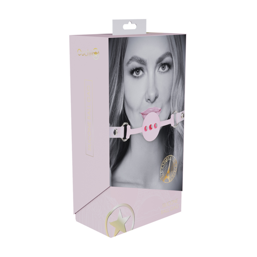 Ouch! by Shots Paris Collectie - Siliconen Ball Gag - Roze