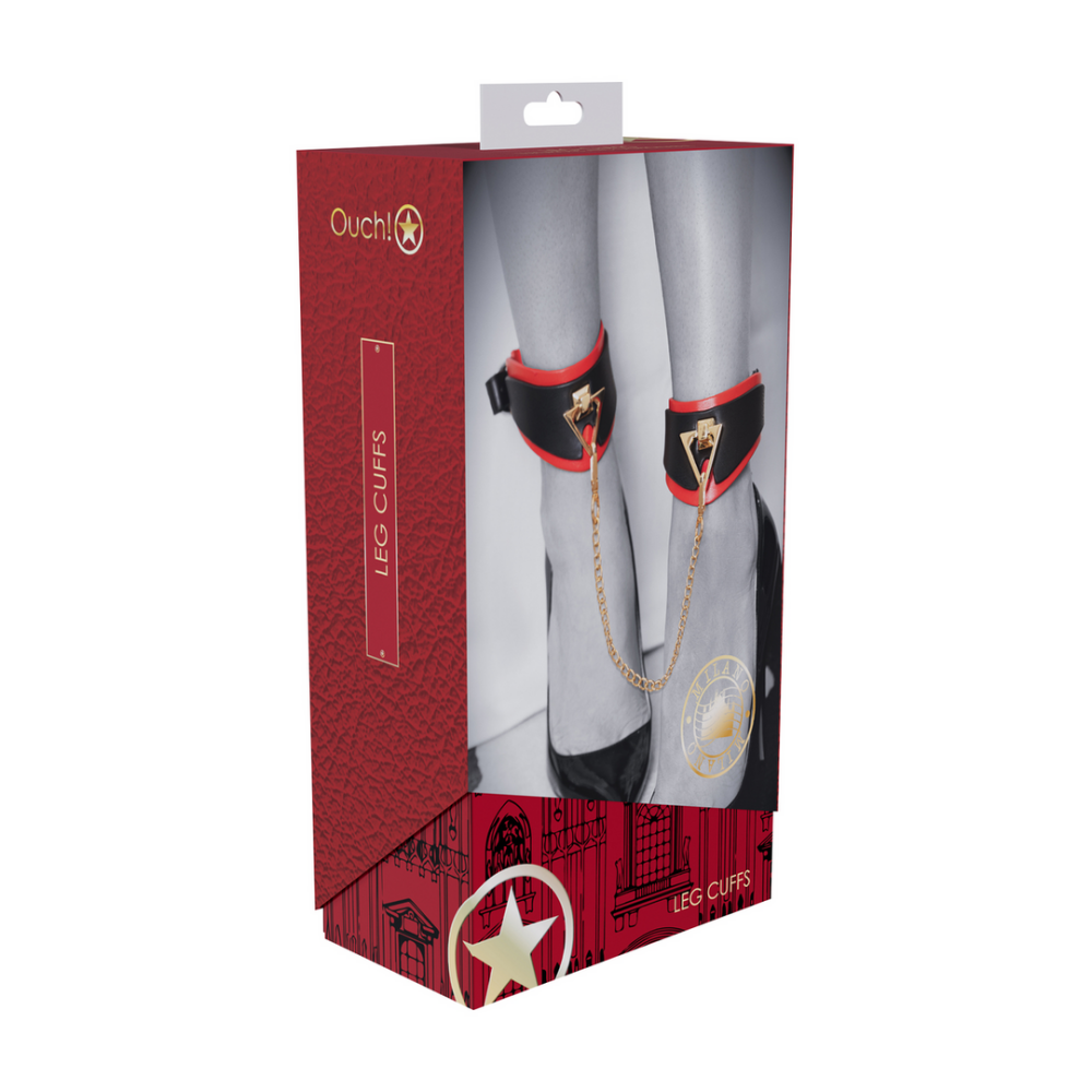 Ouch! by Shots Milan Collectie - Beenmanchetten - Zwart/Rood