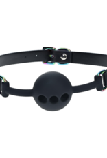 Ouch! by Shots Venice Collectie - Siliconen Ball Gag - Zwart