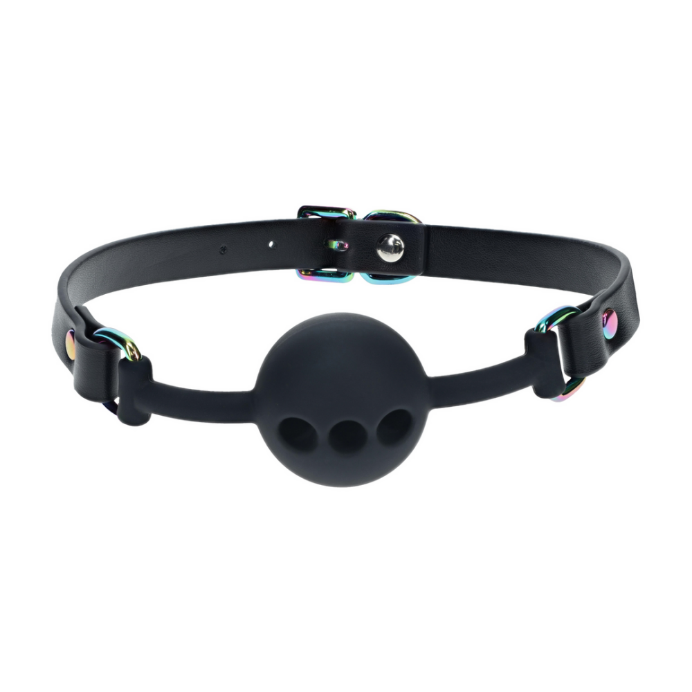 Ouch! by Shots Venice Collectie - Siliconen Ball Gag - Zwart