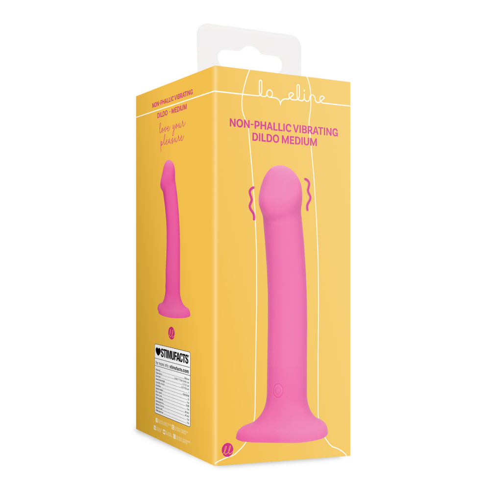 Loveline by Shots Non-Phallic Vibrerende Dildo - Medium - Krachtig Roze