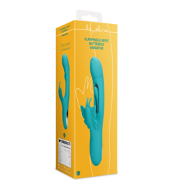 Loveline by Shots Flapper G-Spot Vlinder Vibrator - Pauwblauw