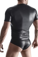 * RFP Wetlook & elastiek mesh gecombineerd heren raglan mouw T-shirt