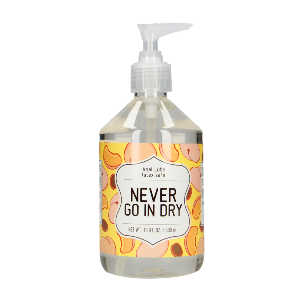 S-Line by Shots Never Go In Dry - Waterbased Anal Lubricant - 17 fl oz / 500 ml