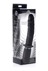 XR Brands Power Pounder - Vibrerende en Duwende Silicone Dildo