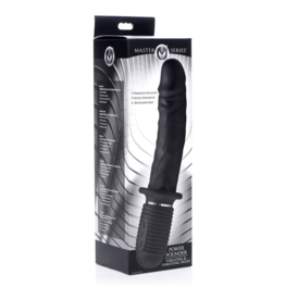 XR Brands Power Pounder - Vibrerende en Duwende Silicone Dildo