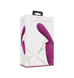 VIVE by Shots Gen - Drie Motoren G-Spot Vibrator met Pulse Wave en Vibrerende Haren - Roze