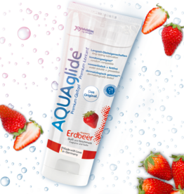 Joydivision AQUAglide Neutral - Geparfumeerde Waterbasis Glijmiddel - Aardbei - 3 fl oz / 100 ml