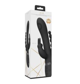 VIVE by Shots Rini - Pulse Wave  Vibrerende Dubbele Penetratie Rabbit - Zwart