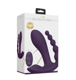 VIVE by Shots Kata - Pulse Wave  Vibrerende Dubbele Penetratie Vibrator - Paars