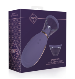 Pumped by Shots Enhance - Oplaadbare Vulva en Borst Pomp - Paars