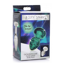 XR Brands Glow-In-The-Dark - Glazen Buttplug - Klein