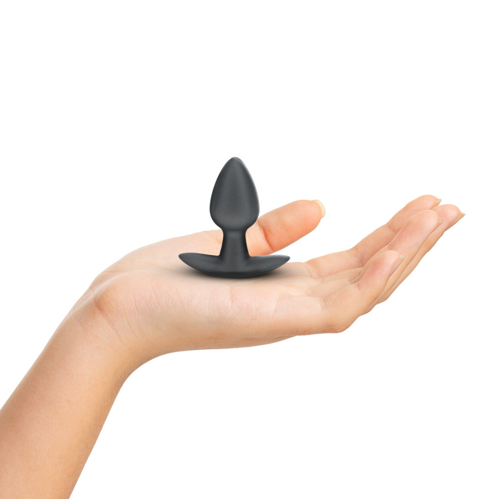 Ouch! by Shots Zachte Siliconen Anale Plug - Klein - 2,6 / 6,5 cm - Gunmetal