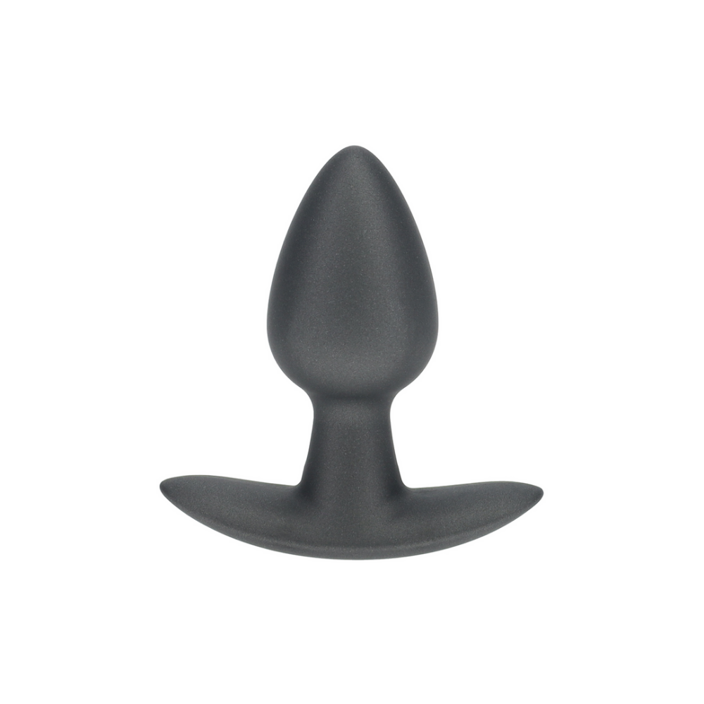 Ouch! by Shots Zachte Siliconen Anale Plug - Klein - 2,6 / 6,5 cm - Gunmetal