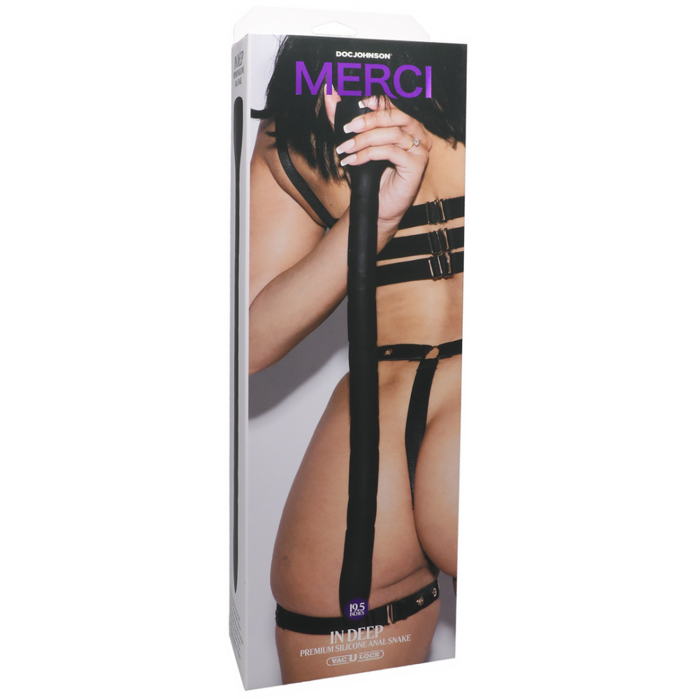 Doc Johnson In Deep - Premium Silicone Anale Slang - Zwart