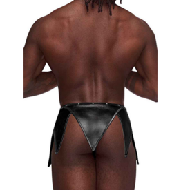 Male Power Eros - Gladiator Kilt Ontwerp met een Bevestigde Thong - L/XL - Zwart