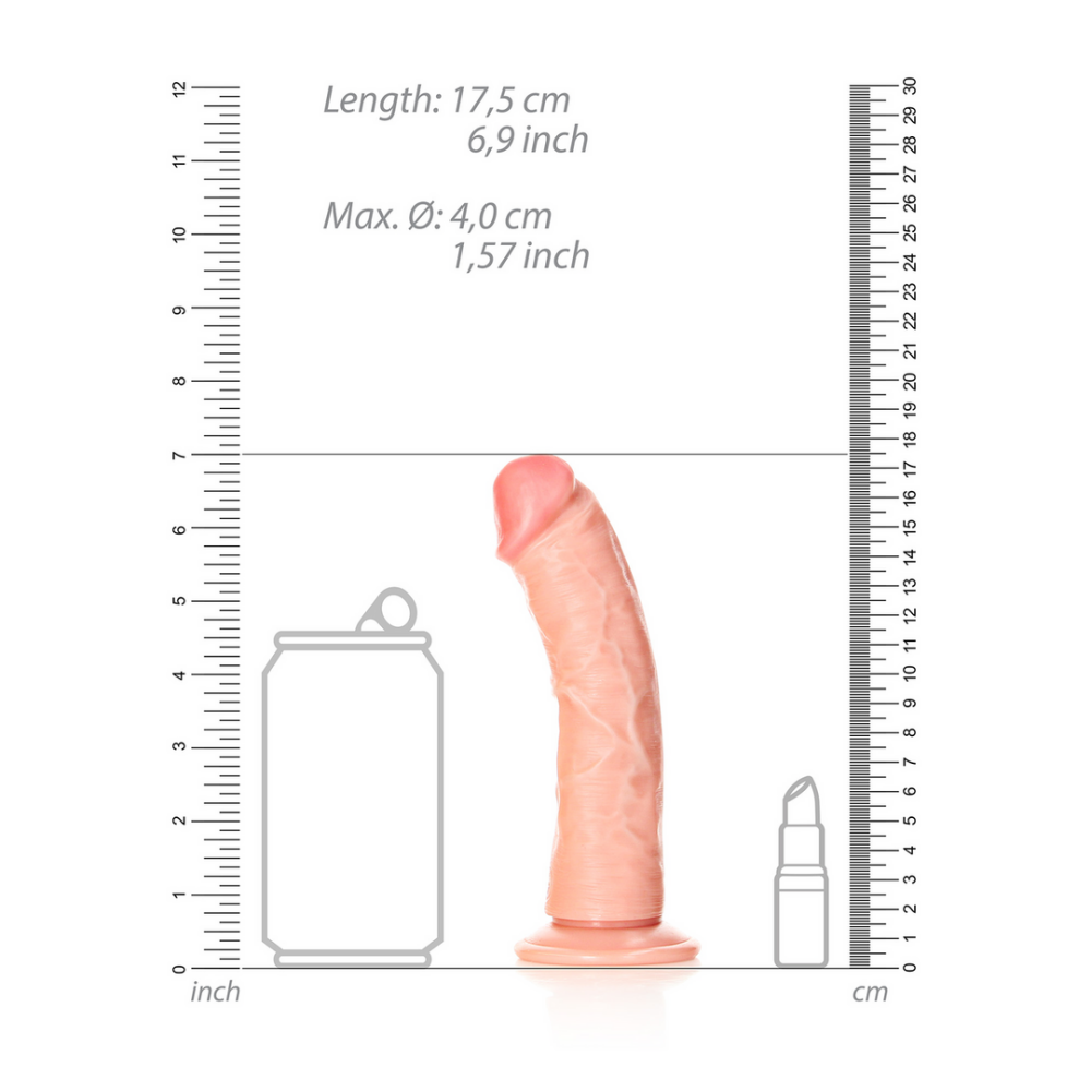 RealRock by Shots Gebogen Realistische Dildo met Zuigcup - 6 / 15,5 cm