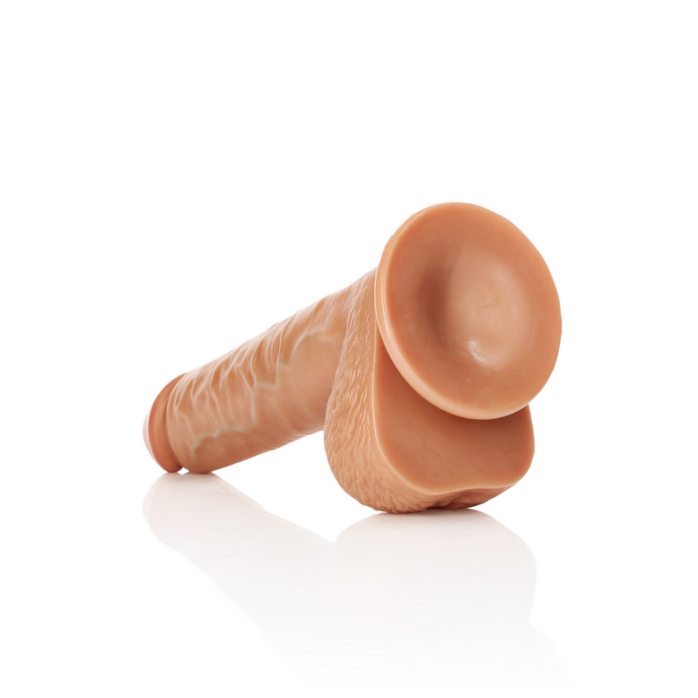 RealRock by Shots Rechtdoor Realistische Dildo met Ballen en Zuignap - 10 / 25,5 cm