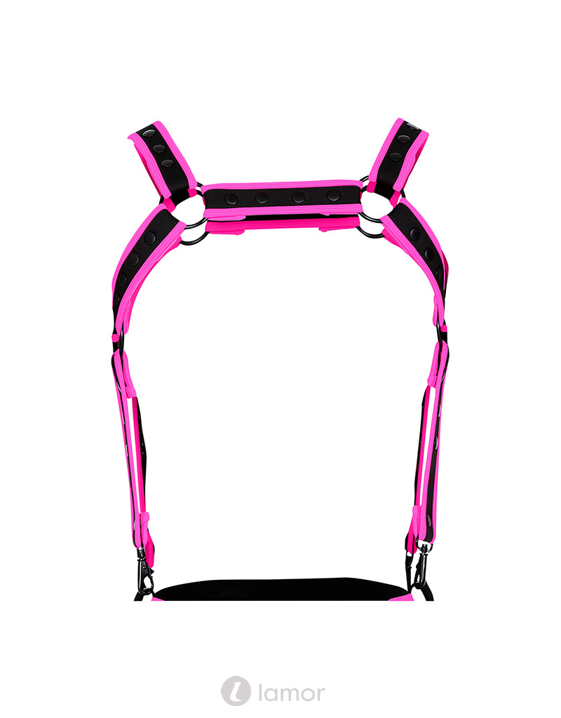 * CUT4MEN Zwart/Roze borstharnas05  van het merk Cut4Men