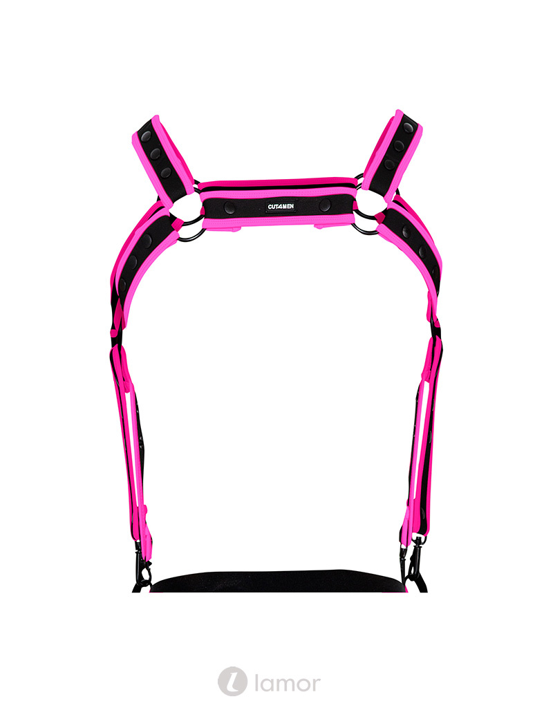 * CUT4MEN Zwart/Roze borstharnas05  van het merk Cut4Men