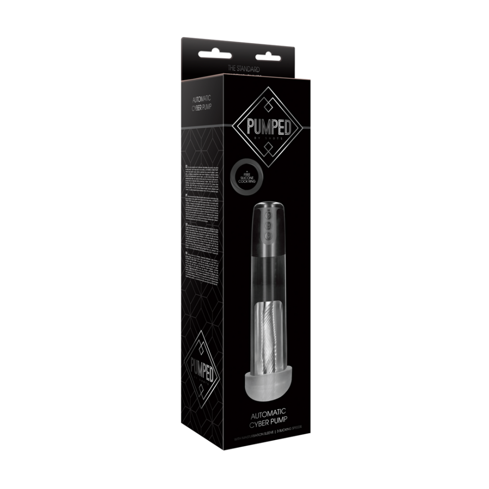 Pumped by Shots Automatische Cyber Pomp met Masturbatie Sleeve
