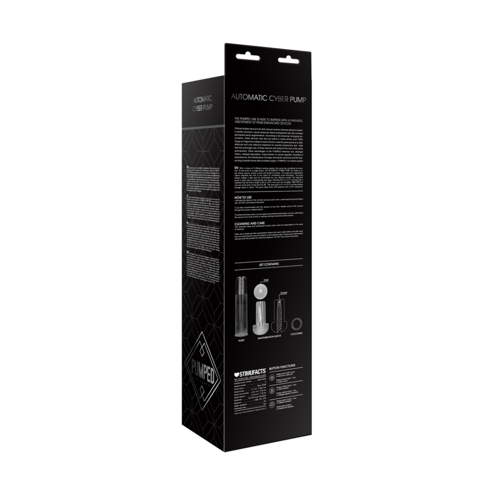 Pumped by Shots Automatische Cyber Pomp met Masturbatie Sleeve