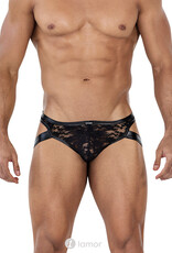 * CUT4MEN Zwarte kanten Jockstrap van het merk Cut4Men