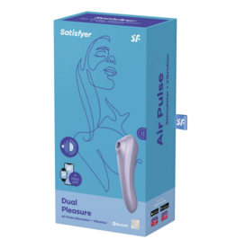 Dual Pleasure - Air Pulse Vibrator - Mauve