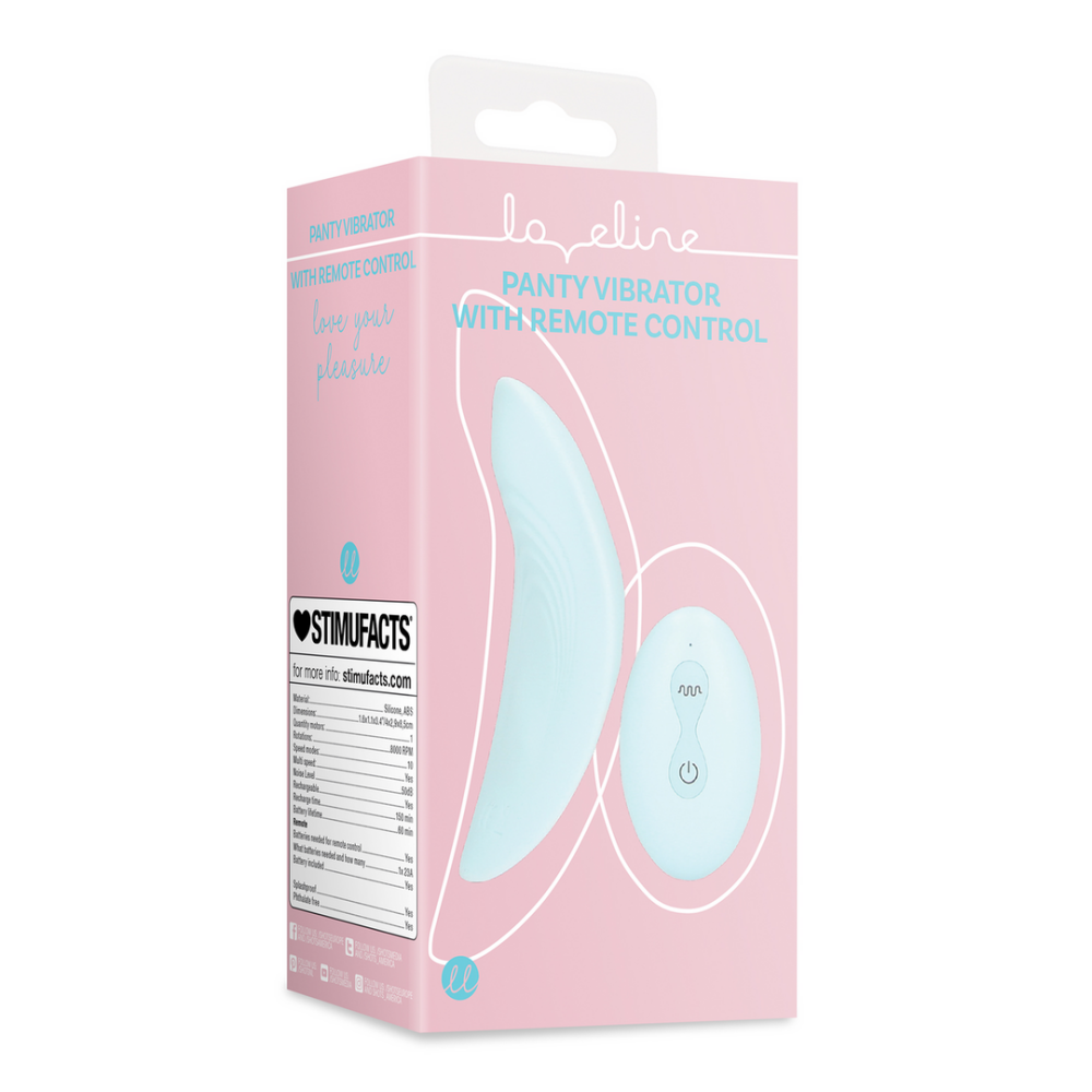 Loveline by Shots Panty Vibrator met Afstandsbediening - Arctic Blue