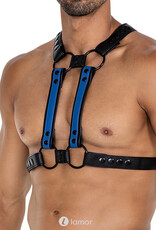 * CUT4MEN 4-way Zwart/blauwe harnas06  van het merk Cut4Men