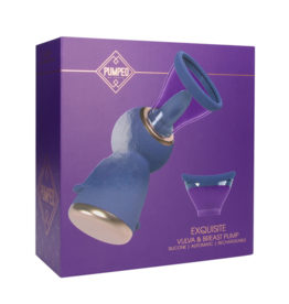Pumped by Shots Exquisite - Oplaadbare Vulva en Borst Pomp - Paars