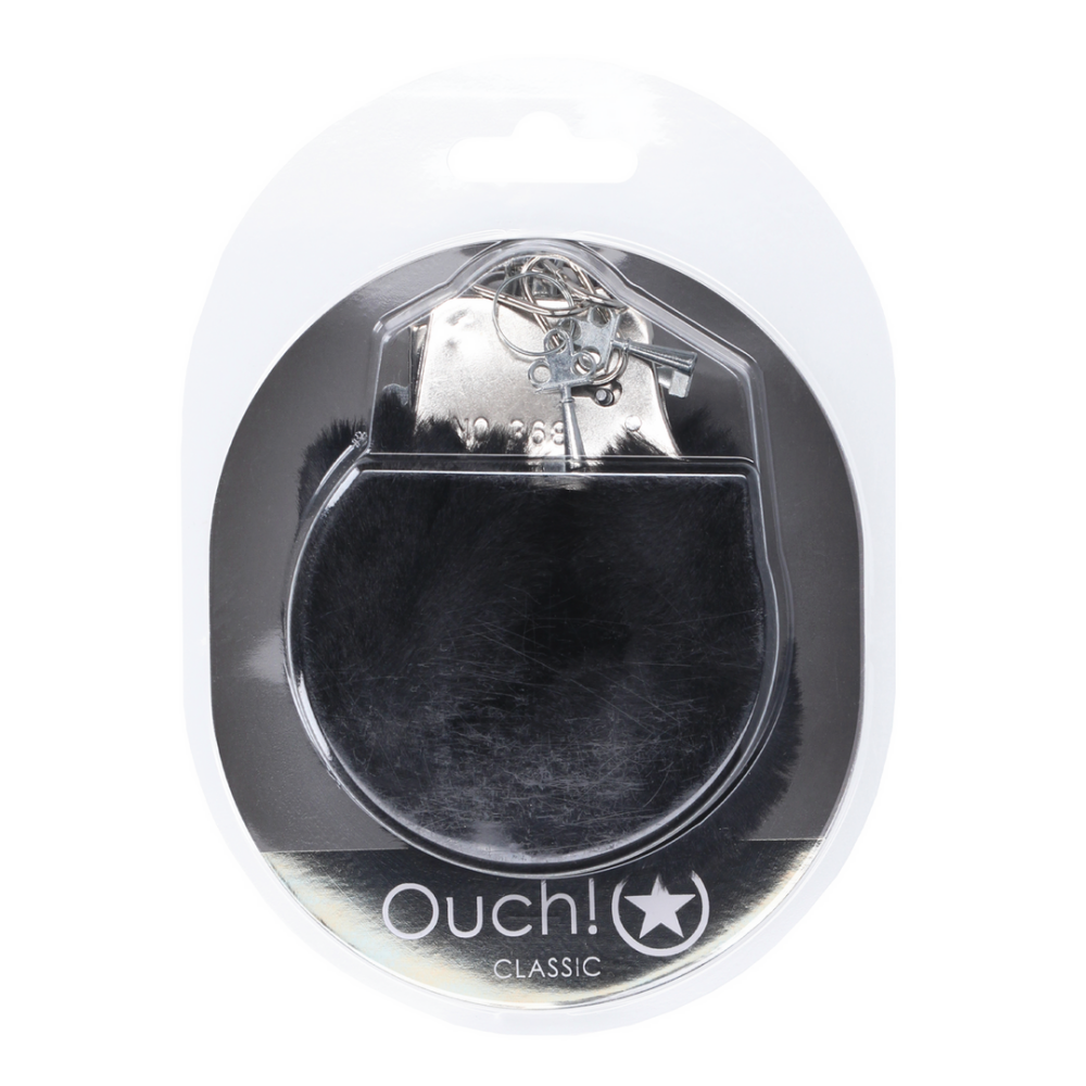 Ouch! by Shots Classic Fluffy Handboeien - Zwart