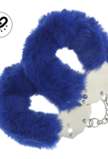 Ouch! by Shots Zware Fluffy Handboeien - Marineblauw