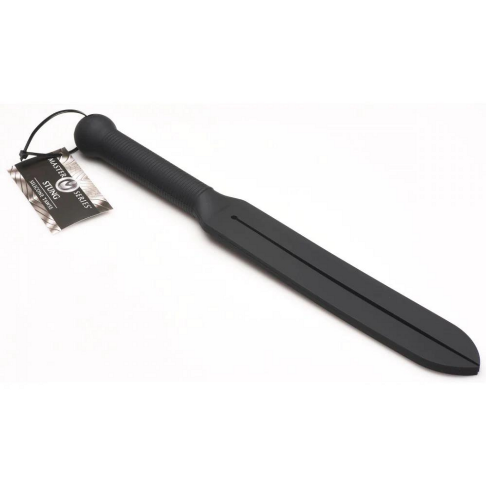 XR Brands Stung Silicone Tawse - Zwart