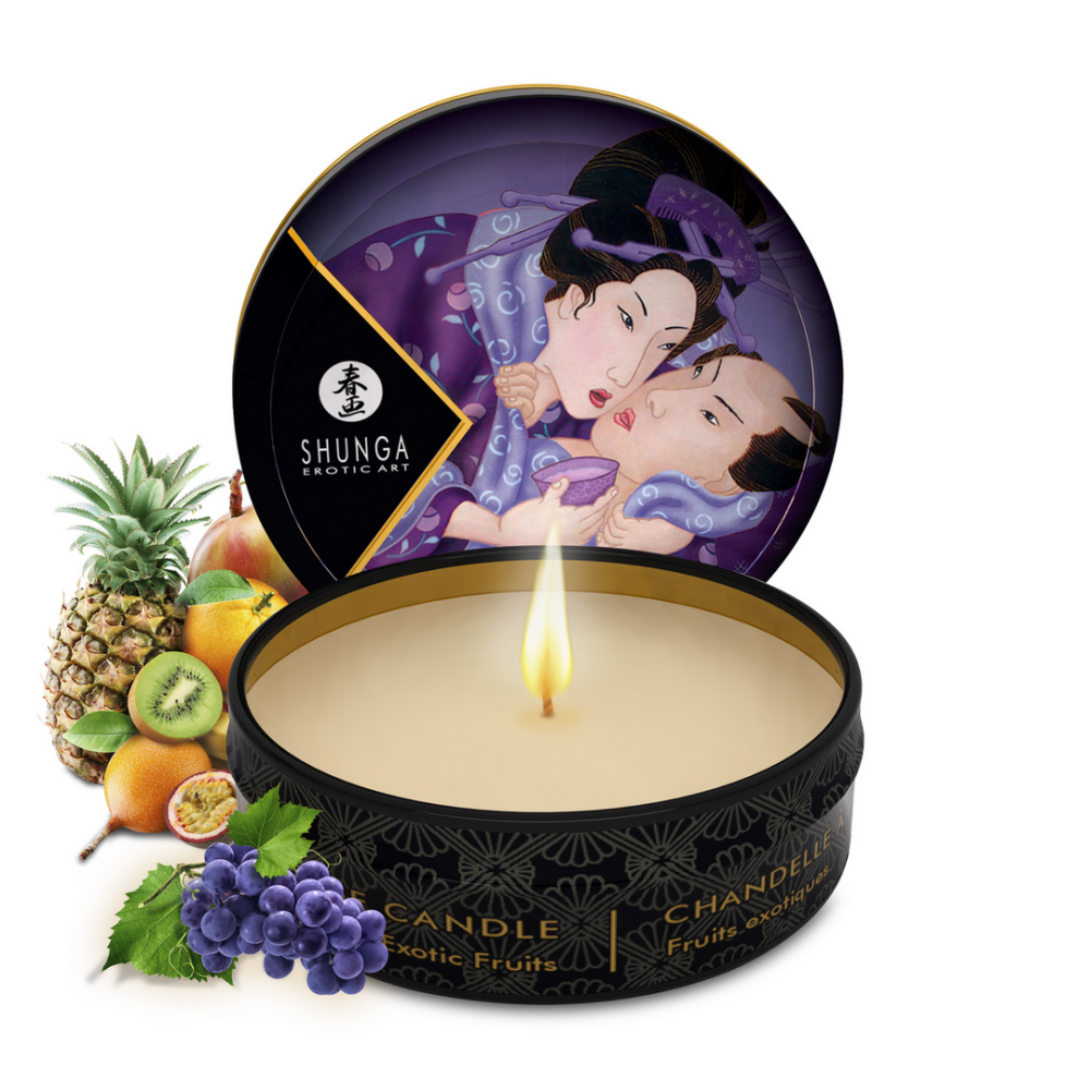 Shunga Mini Massage Kaars - Exotische Vruchten - 1 oz / 30 ml