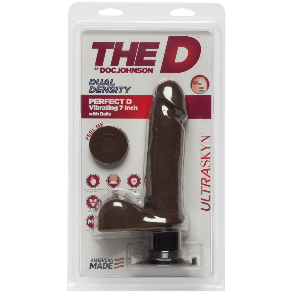 Doc Johnson Perfect D - Realistic ULTRASKYN Dildo met Ballen - 7 / 18 cm