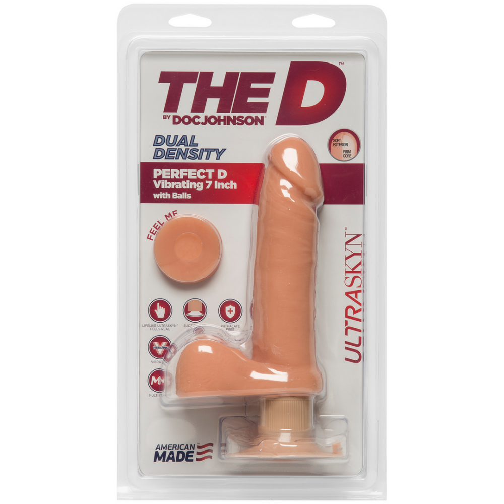 Doc Johnson Perfect D - Realistic ULTRASKYN Dildo met Ballen - 7 / 18 cm
