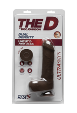 Doc Johnson Uncut D - Realistic ULTRASKYN Dildo met Ballen - 7 / 18 cm