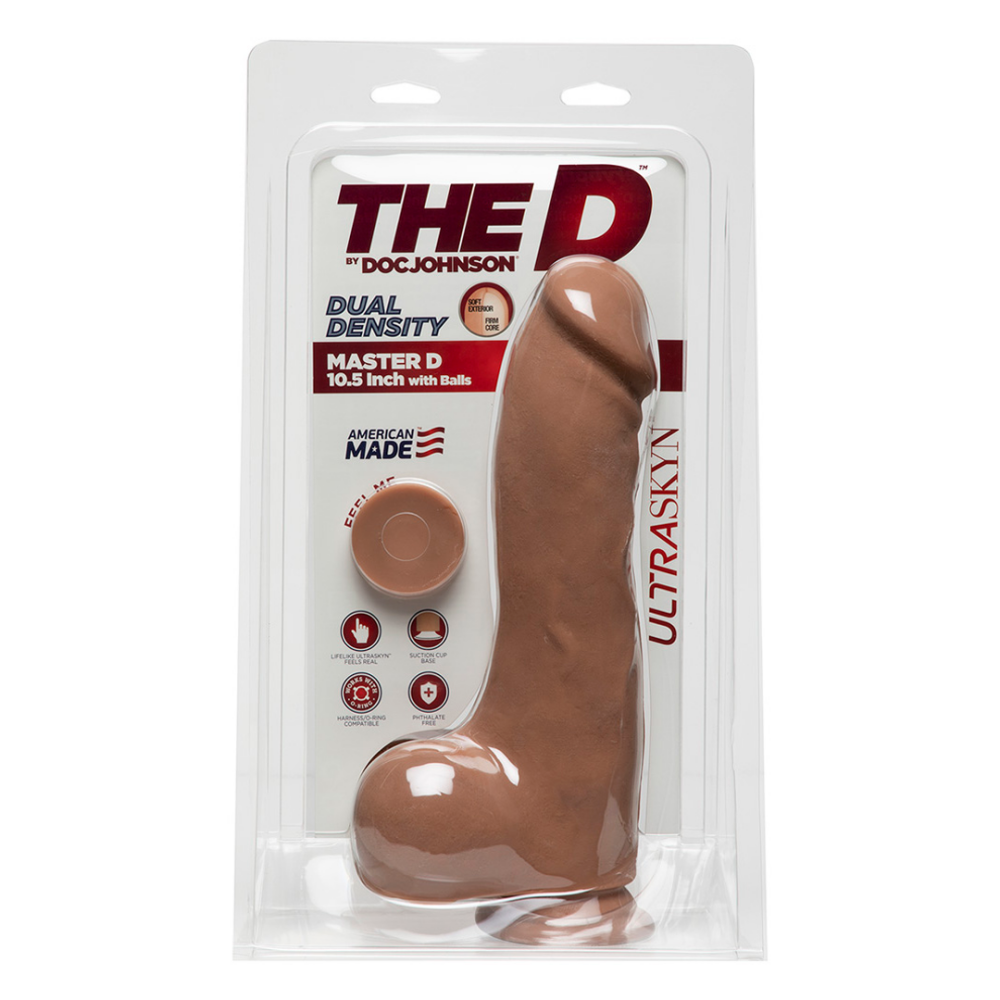 Doc Johnson Master D - Realistic ULTRASKYN Dildo met Ballen - 10 / 25 cm