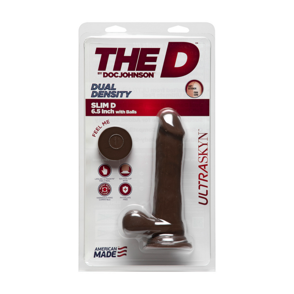 Doc Johnson Slim D - Realistic ULTRASKYN Dildo met Ballen - 6 / 15 cm