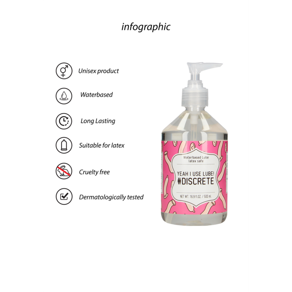 S-Line by Shots Ja, ik gebruik glijmiddel #Discrete - Waterbasis Glijmiddel - 17 fl oz / 500 ml
