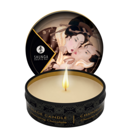 Shunga Mini Massagekaars - Verslavende Chocolade - 1 oz / 30 ml